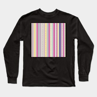 Cotton candy stripes pink and yellow Long Sleeve T-Shirt